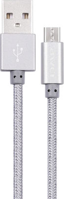 Awei CL-10 Împletit USB 2.0 spre micro USB Cablu Argint 0.3m 1buc