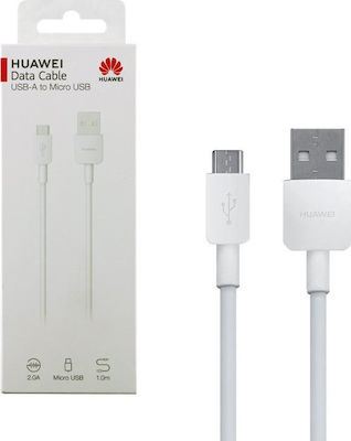 Huawei Regular USB 2.0 to micro USB Cable Λευκό 1m (CP70)