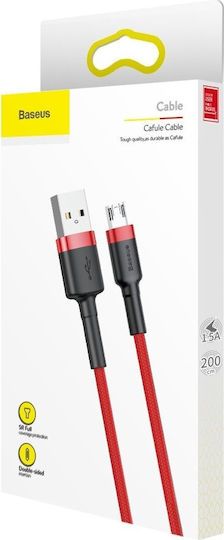 Baseus Cafule Geflochten USB 2.0 auf Micro-USB-Kabel Rot 2m (CAMKLF-C09) 1Stück