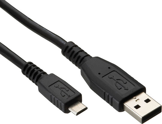 LogiLink Regular USB 2.0 to micro USB Cable Μαύρο 1m