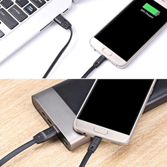 Remax Full Speed RC-001m Равен USB 2.0 до микро USB кабел Черен 2м 1бр