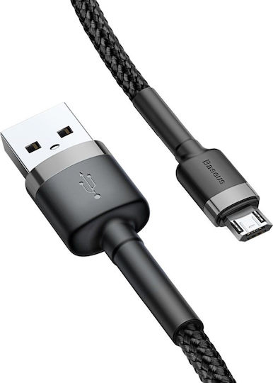 Baseus Cafule Braided USB 2.0 to micro USB Cable Μαύρο 3m (CAMKLF-HG1)