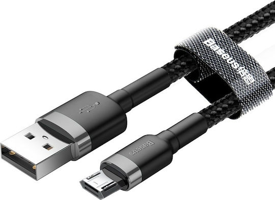 Baseus Cafule Braided USB 2.0 to micro USB Cable Μαύρο 3m (CAMKLF-HG1)