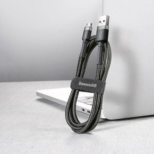 Baseus Cafule 1m Braided USB 2.0 to micro USB Cable Gray (CAMKLF-BG1)