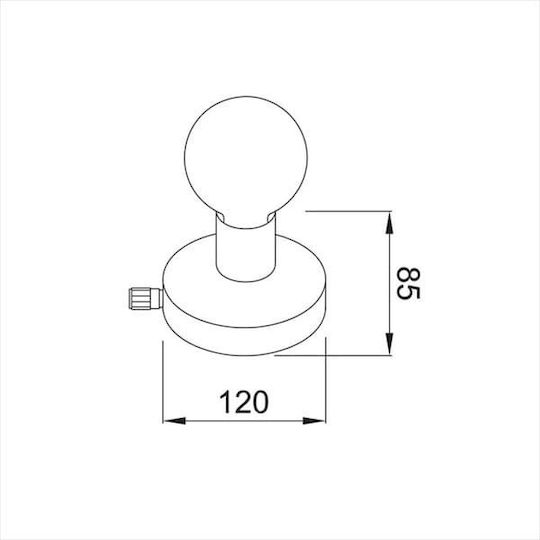 Aca Joy Modern Lamp Wall with Socket E27 Gold 12cm