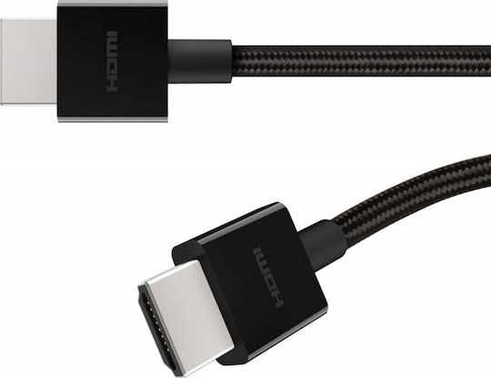 Belkin HDMI 2.1 Плетена Кабел HDMI мъжки - HDMI мъжки 1м Черен