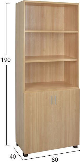Bibliotecă Vance Stejar 80x40x190 cm