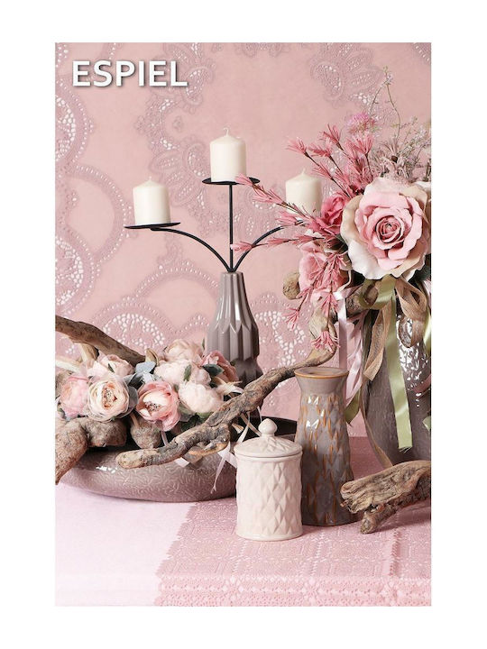 Espiel Runner with Lace Pink 50x180cm