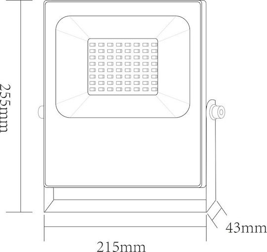 Aca Στεγανός Προβολέας LED 100W Ψυχρό Λευκό 6000K IP66