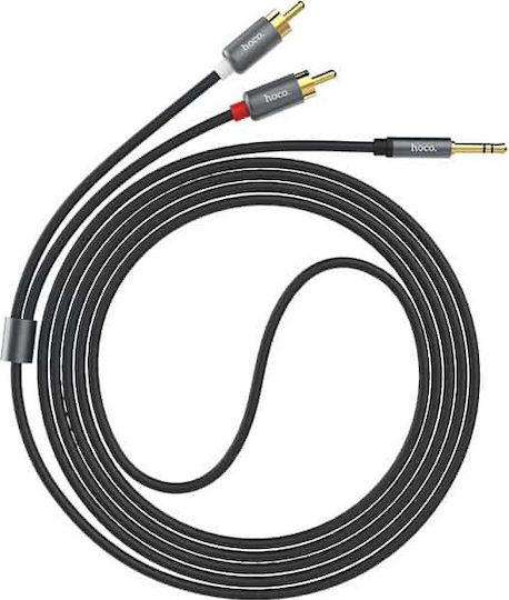Hoco 3.5mm Male to RCA Male Gray Audio Cable 1.5m with Gold Plated Terminals HC-UPA10