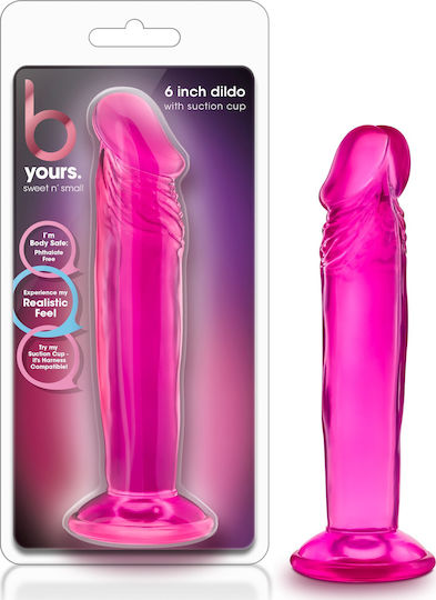 B Yours Sweet N' Small Dildo realist Cu ventuză Roz 17cm