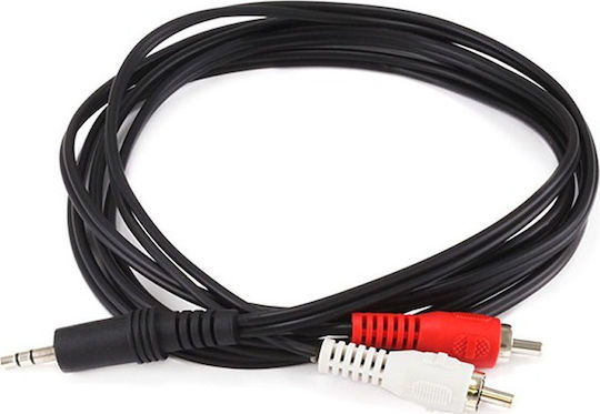 Powertech Audio Cable 3.5mm Male - RCA Male Black 3m CAB-R008
