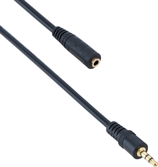 Cablu Audio Jack 3,5 Mm Male - 3,5 Mm Feminin Negru 1,5 M 18147