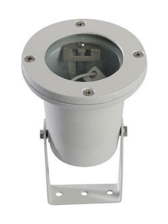 Eurolamp Φωτιστικό Προβολάκι Εξωτερικού Χώρου IP65 για Ντουί GU10 Λευκό