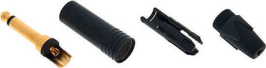 Neutrik Plug 6.3mm Jack mono male Black (NP2X-B)