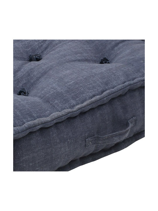 Inart Floor Pillow Blue 65x65cm