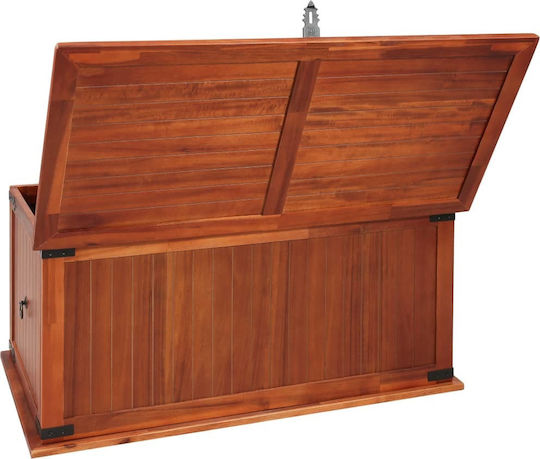 vidaXL Διακοσμητικό Μπαούλο Ξύλινο Καφέ 79x34x32εκ.