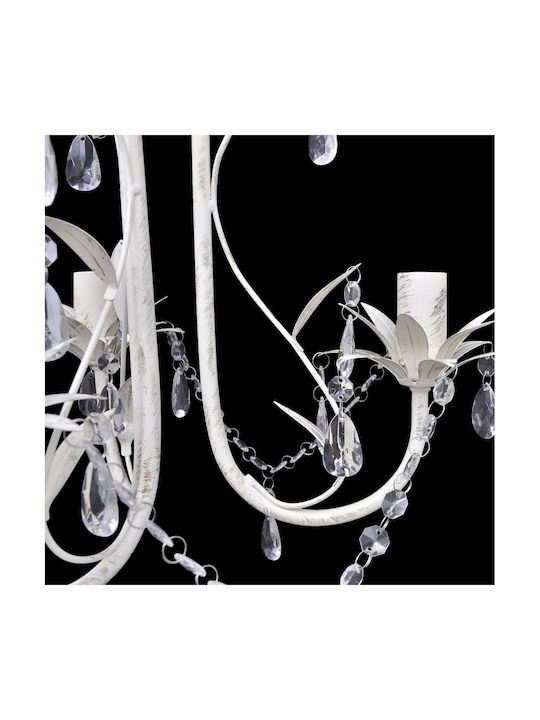 vidaXL Chandelier Candlestick White 278738