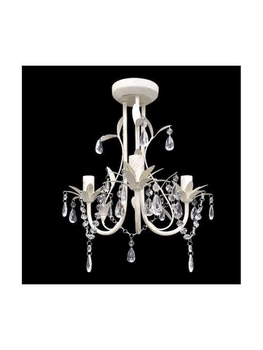 vidaXL Chandelier Candlestick White 278738