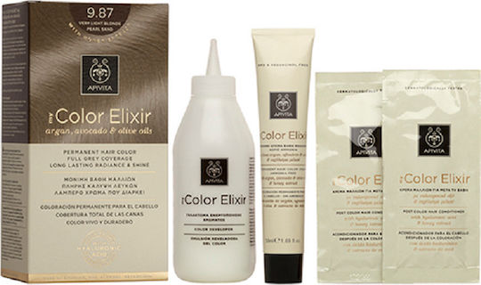 Apivita My Color Elixir Βαφή Μαλλιών Χωρίς Αμμωνία 6.18 Ξανθό Σκούρο Σαντρέ Περλέ 50ml