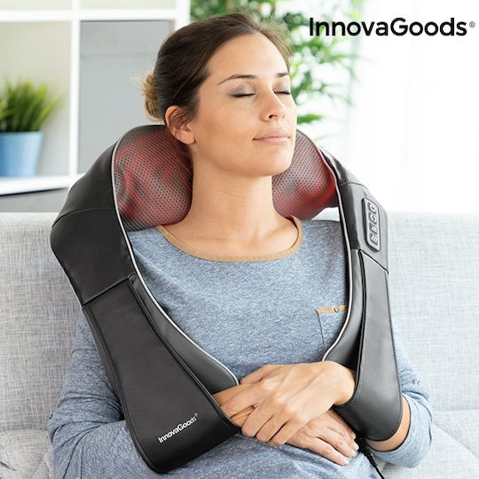 InnovaGoods Massaki Pro Συσκευή Μασάζ Shiatsu για τον Αυχένα με Υπέρυθρη Θερμότητα Μαύρη