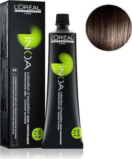 L'Oréal Professionnel Inoa Βαφή Μαλλιών Χωρίς Αμμωνία 5.35 Καστανό Ανοιχτό Ντορέ Ακαζού 60ml