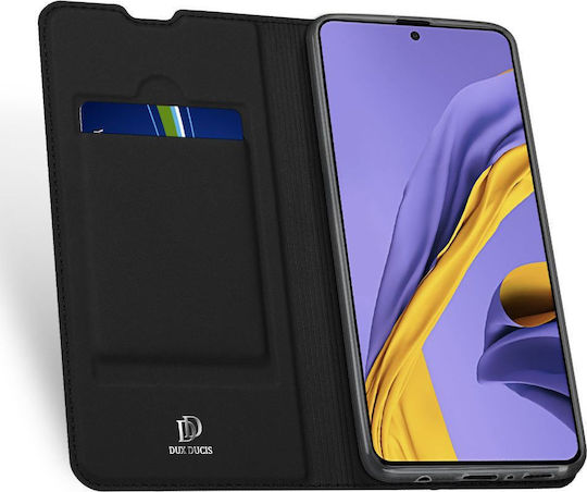Dux Ducis Skin Pro Buchen Sie Synthetisches Leder Schwarz (Galaxy A71)
