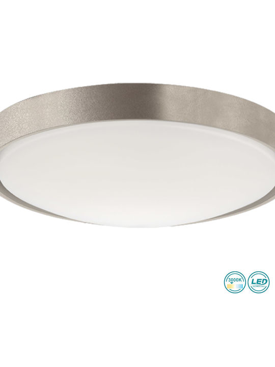 Viokef D400 Silber Yara Rund Draußen LED Panel 25W mit Warmes Weiß Licht 3000K
