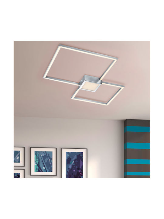 Trio Lighting Hydra Ceiling Mount Light 65cm Silver with Integrated LED
