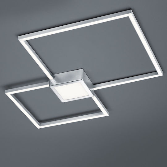 Trio Lighting Hydra Πλαφονιέρα Οροφής 65εκ. Ασημί με Ενσωματωμένο LED