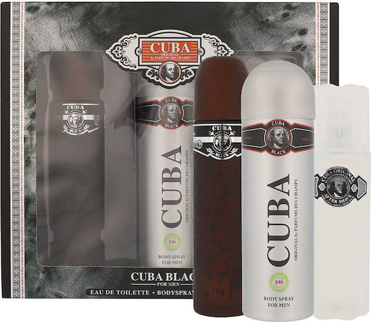 Cuba Black Eau De Toilette 100ml & After Shave 100ml & Ανδρικό Σετ με Eau de Toilette