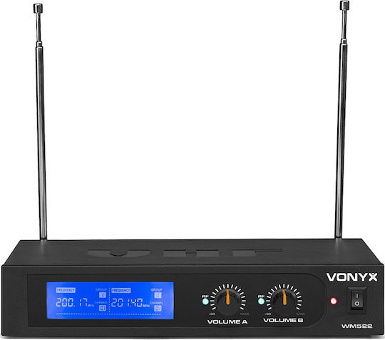 Vonyx WM522B Σετ Ασύρματο Δυναμικό Μικρόφωνο Κεφαλής για Φωνητικά