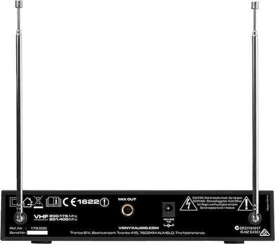 Vonyx WM522B Σετ Ασύρματο Δυναμικό Μικρόφωνο Κεφαλής για Φωνητικά