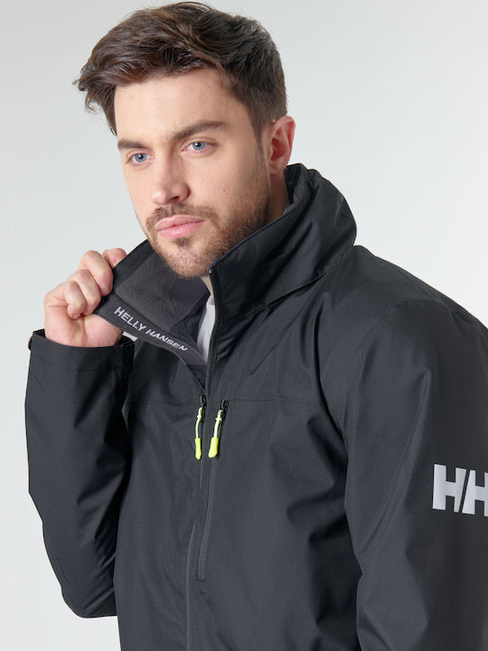 Crew Winter Jacke Wasserdicht Schwarz