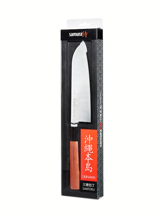 Samura Okinawa Μαχαίρι Santoku από Ανοξείδωτο Ατσάλι 17.5cm SO-0194