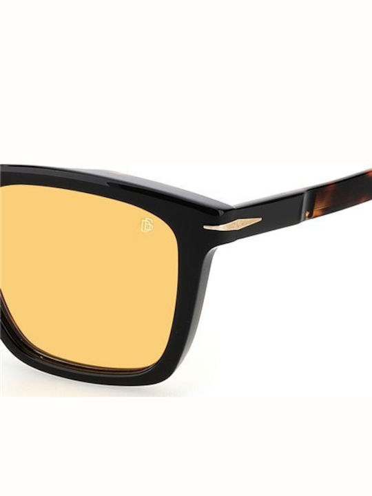 David Beckham Men's Sunglasses with Brown Tartaruga Plastic Frame and Orange Lens DB 7000/S WR7/W7