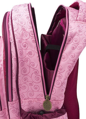 Santoro Gorjuss Sugar And Spice Σχολική Τσάντα Πλάτης Δημοτικού σε Ροζ χρώμα Μ30 x Π14 x Υ44cm