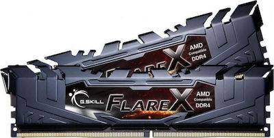 G.Skill Flare X 16GB DDR4 RAM cu 2 module (2x8GB) și Viteză 2400 pentru Desktop