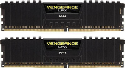 Corsair Vengeance LPX 8GB DDR4 RAM με 2 Modules (2x4GB) και Ταχύτητα 2400 για Desktop