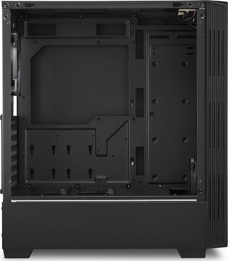 Sharkoon RGB Lit 200 Gaming Midi Tower Κουτί Υπολογιστή με Πλαϊνό Παράθυρο Μαύρο