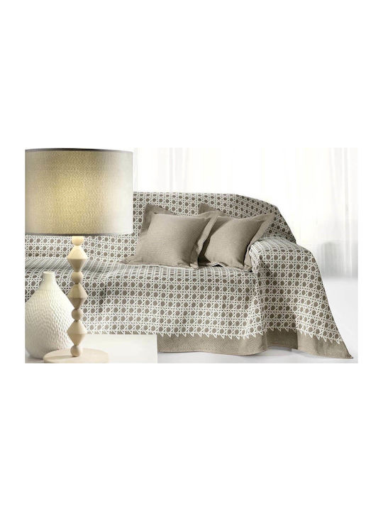 Guy Laroche Sofa Throws 2 Seater San Marco 180x250cm Mocca