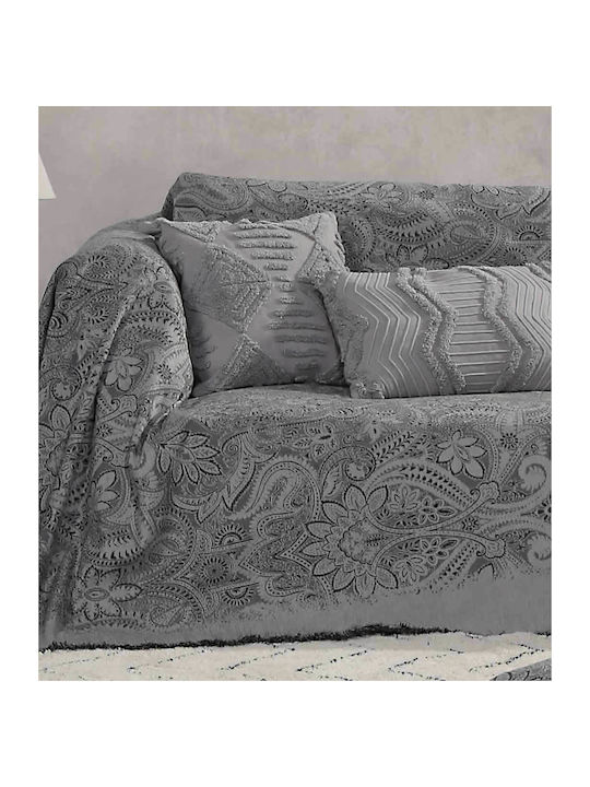 Nef-Nef Homeware Rouen Покривка За Фотьойл Шенил 170x180см Сива