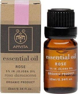 Apivita Essential Oil Rose Βιολογικό Αιθέριο Έλαιο Τριαντάφυλλο 5% σε Λάδι Jojoba 10ml