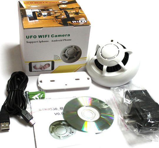 Hidden Camera WiFi Smoke detector 1080p with Memory Card Slot