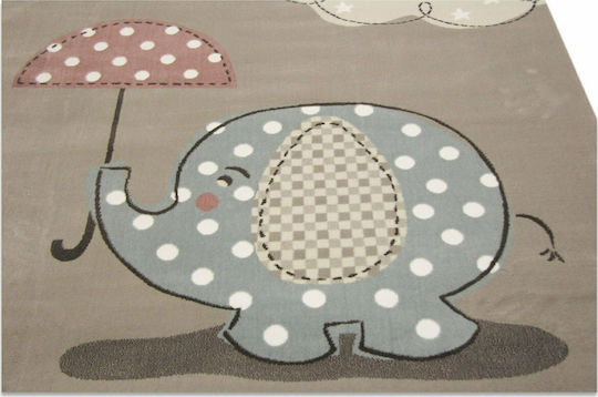 Tzikas Carpets 19424-095 Kinder Teppich Wolken Braun 133x190cm Dicke 11mm