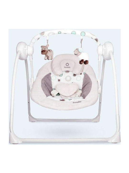 Lionelo Electric Relax pentru Bebeluși Leagăn Ruben cu Muzică Alb pentru Copil până la 12kg