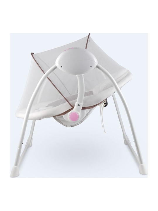 Lionelo Electric Baby Relax Swing 2 in 1 Ruben with Music White for Child up to 12kg