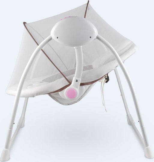 Lionelo Electric Relax pentru Bebeluși Leagăn Ruben cu Muzică Alb pentru Copil până la 12kg