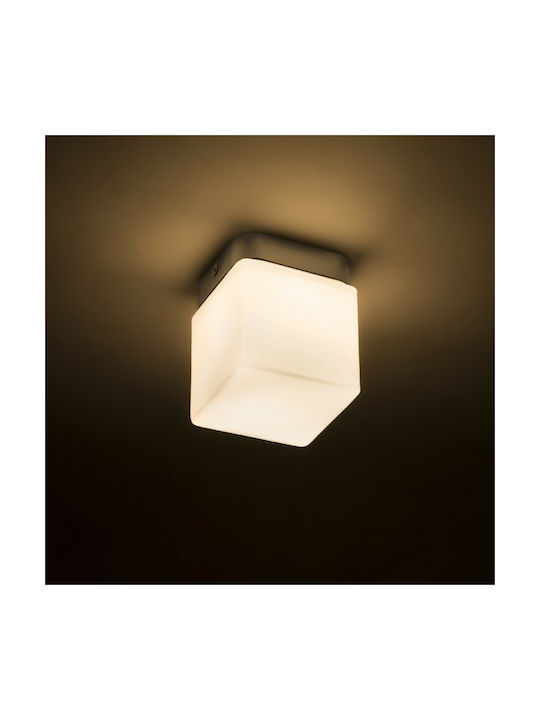 Rendl Light Studio Esica SQ Deckenleuchte Badezimmer 10cm Silber mit Integrierter LED