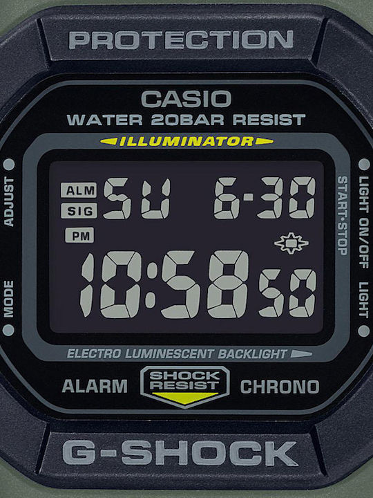 Casio G-Shock Ρολόι Μπαταρίας με Καουτσούκ Λουράκι